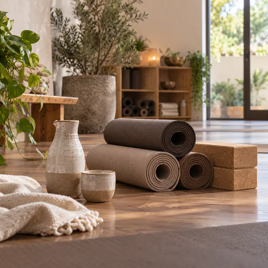 Illustration of wellness businesses equipment and workspace